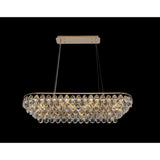 Coniston 8 Light Crystal Linear Suspension Light - Gold