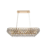 Coniston 8 Light Crystal Linear Suspension Light - Gold