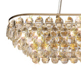 Coniston 8 Light Crystal Linear Suspension Light - Gold
