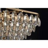 Coniston 8 Light Crystal Linear Suspension Light - Gold