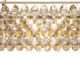 Coniston 8 Light Crystal Linear Suspension Light - Gold