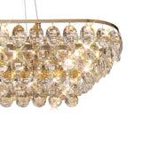 Coniston 8 Light Crystal Linear Suspension Light - Gold
