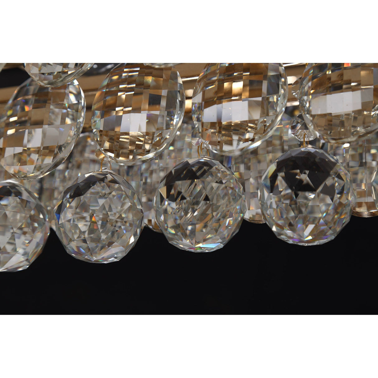 Coniston 8 Light Crystal Linear Suspension Light - Gold