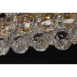 Coniston 8 Light Crystal Linear Suspension Light - Gold