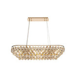 Coniston 8 Light Crystal Linear Suspension Light - Gold