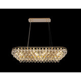 Coniston 8 Light Crystal Linear Suspension Light - Gold