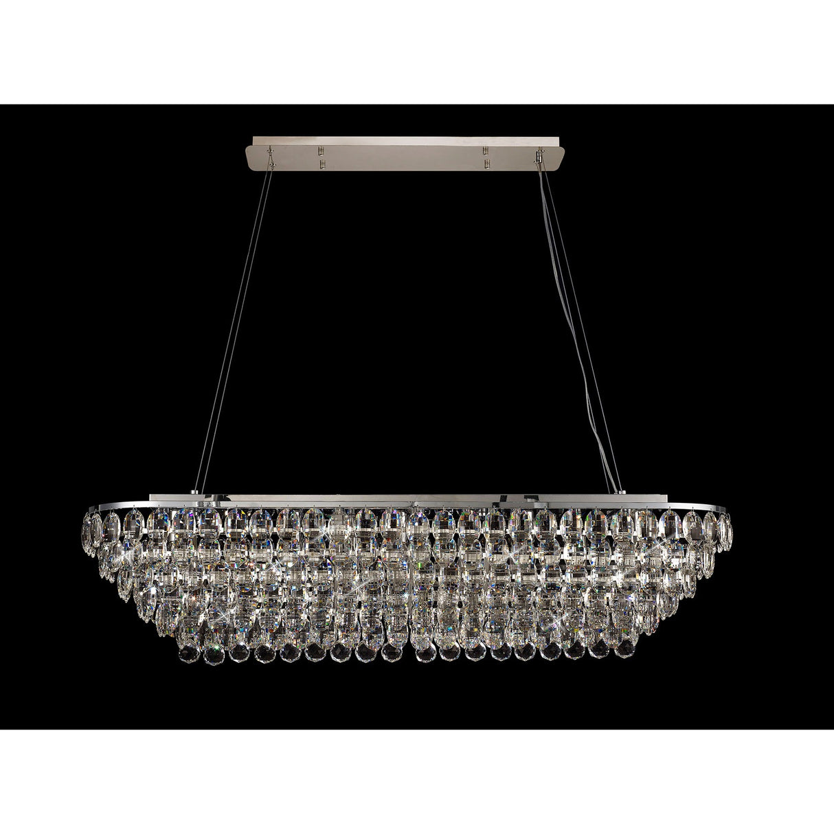 Coniston 14 Light Crystal Linear Suspension Light - Chrome