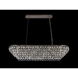 Coniston Liear 14 Light Crystal Linear Suspension Light - Antique Brass