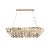 Coniston 14 Light Crystal Linear Suspension Light - French Gold