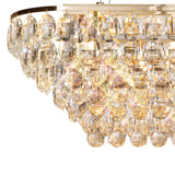 Coniston 14 Light Crystal Linear Suspension Light - French Gold