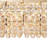 Coniston 14 Light Crystal Linear Suspension Light - French Gold