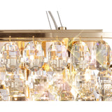 Coniston 14 Light Crystal Linear Suspension Light - French Gold
