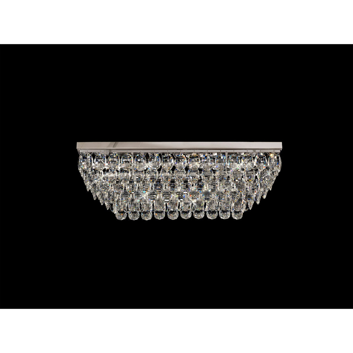Coniston 11 Light Bar Crystal Flush Ceiling Light - Polished Chrome