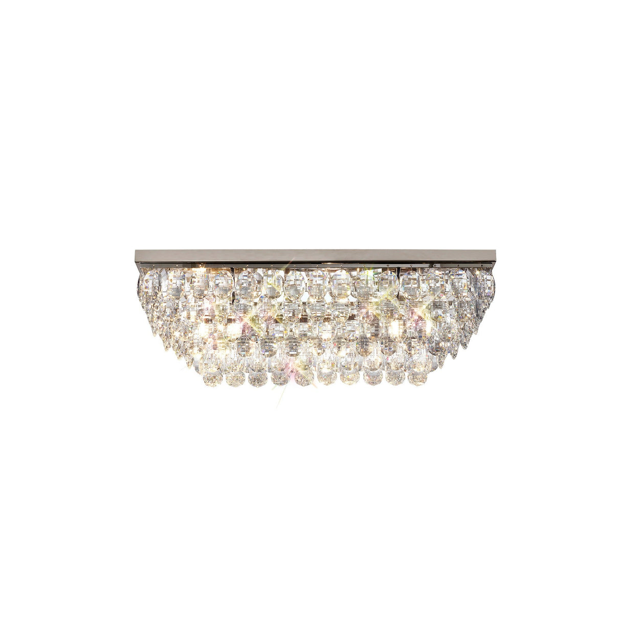 Coniston 11 Light Bar Crystal Flush Ceiling Light - Polished Chrome