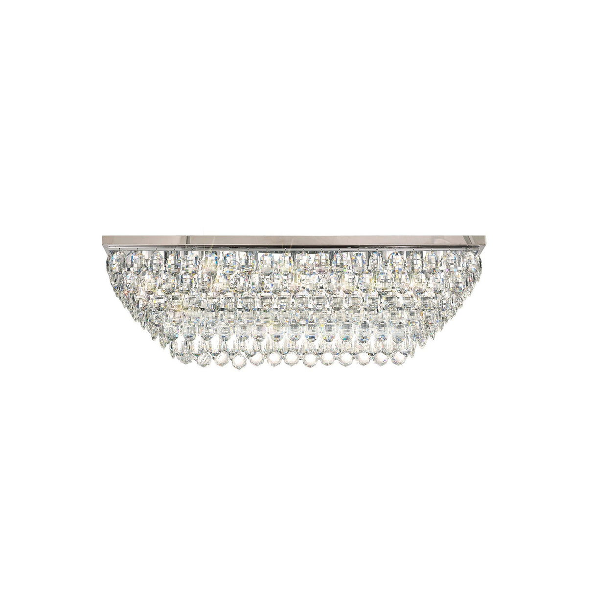 Coniston 5 Light Bar Crystal Flush Ceiling Light - Polished Chrome