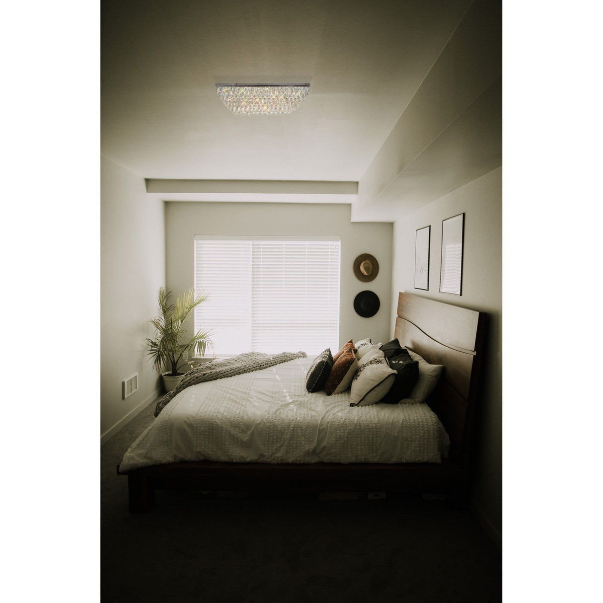 Coniston 5 Light Bar Crystal Flush Ceiling Light - Polished Chrome