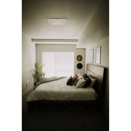 Coniston 5 Light Bar Crystal Flush Ceiling Light - Polished Chrome