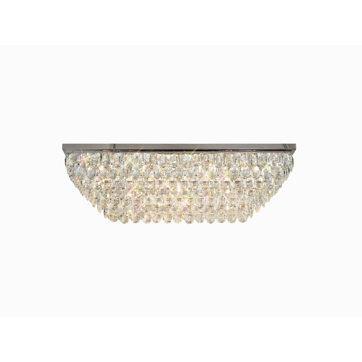 Coniston 5 Light Bar Crystal Flush Ceiling Light - Polished Chrome