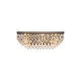 Coniston 11 Light Bar Crystal Flush Ceiling Light - Antique Brass