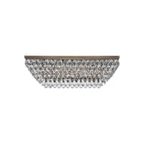 Coniston 5 Light Bar Crystal Flush Ceiling Light - Antique Brass