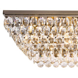 Coniston 5 Light Bar Crystal Flush Ceiling Light - Antique Brass