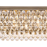Coniston 5 Light Bar Crystal Flush Ceiling Light - Antique Brass