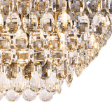 Coniston 5 Light Bar Crystal Flush Ceiling Light - Antique Brass