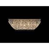 Coniston 5 Light Bar Crystal Flush Ceiling Light - Antique Brass