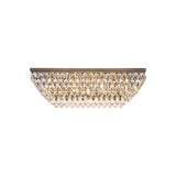 Coniston 5 Light Bar Crystal Flush Ceiling Light - Antique Brass