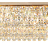 Coniston 5 Light Bar Crystal Flush Ceiling Light - French Gold