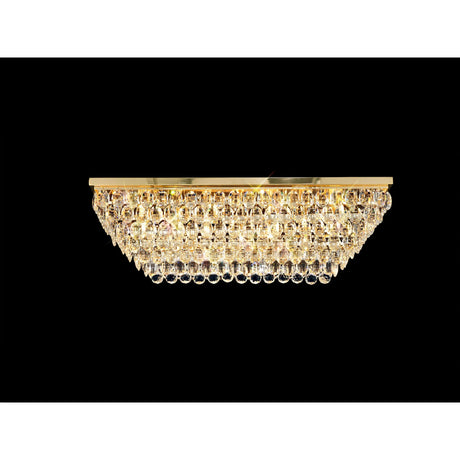 Coniston 5 Light Bar Crystal Flush Ceiling Light - French Gold