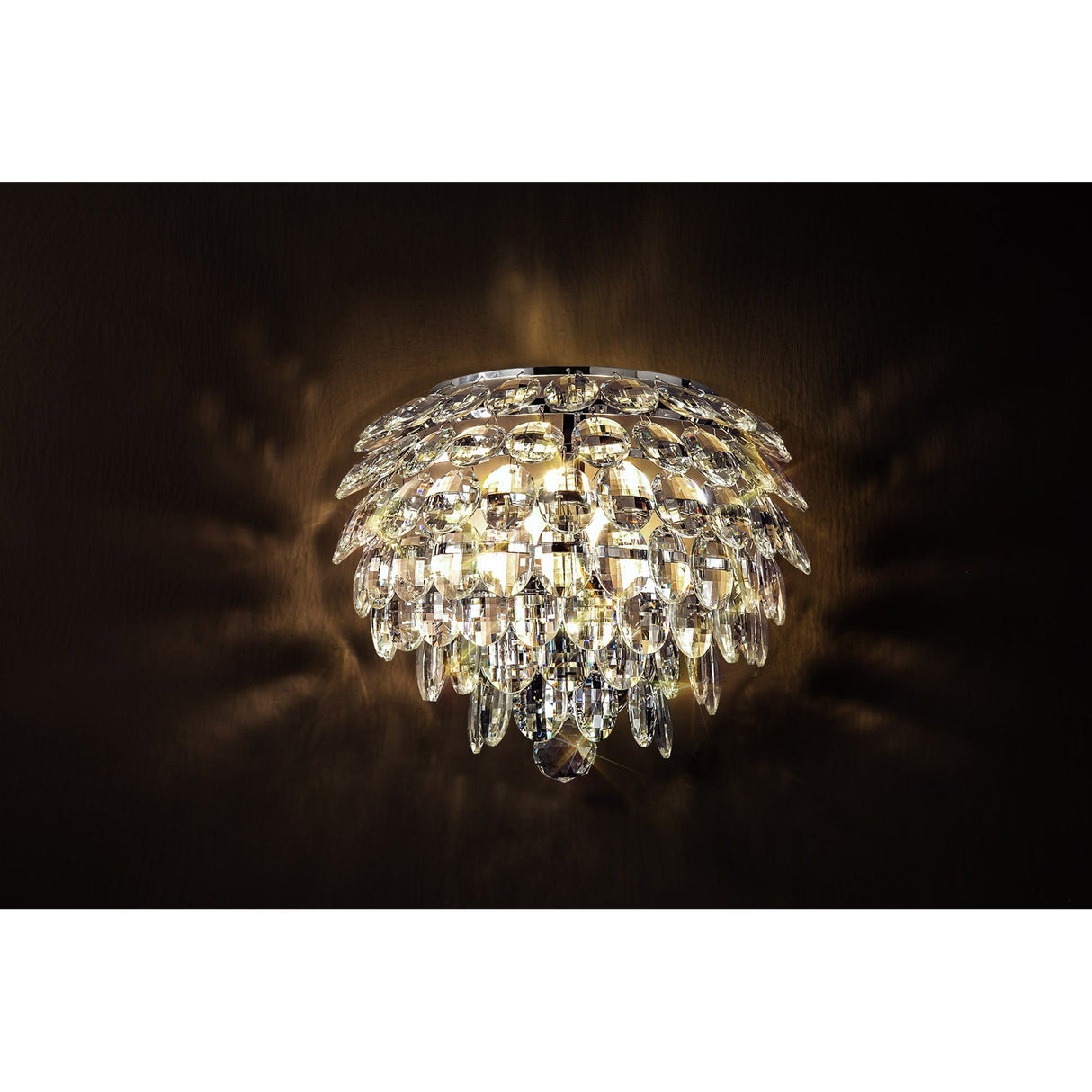 Coniston 2 Light Crystal Wall Light – Polished Chrome