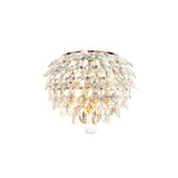 Coniston 2 Light Crystal Wall Light – French Gold
