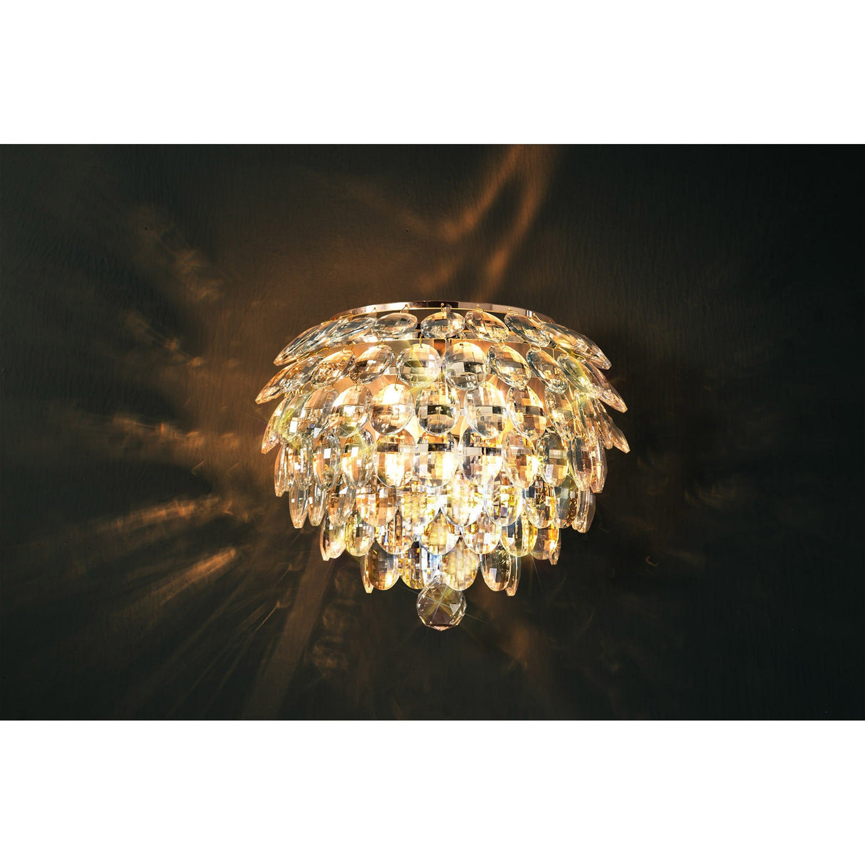 Coniston 2 Light Crystal Wall Light – French Gold