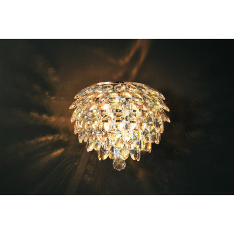 Coniston 2 Light Crystal Wall Light – French Gold