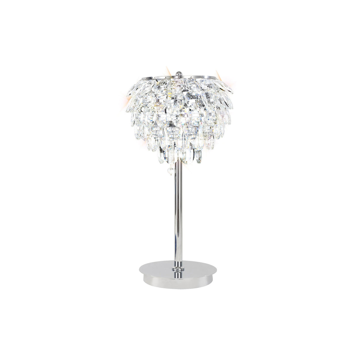 Coniston 2 Light Crystal Table Lamp - Polished Chrome