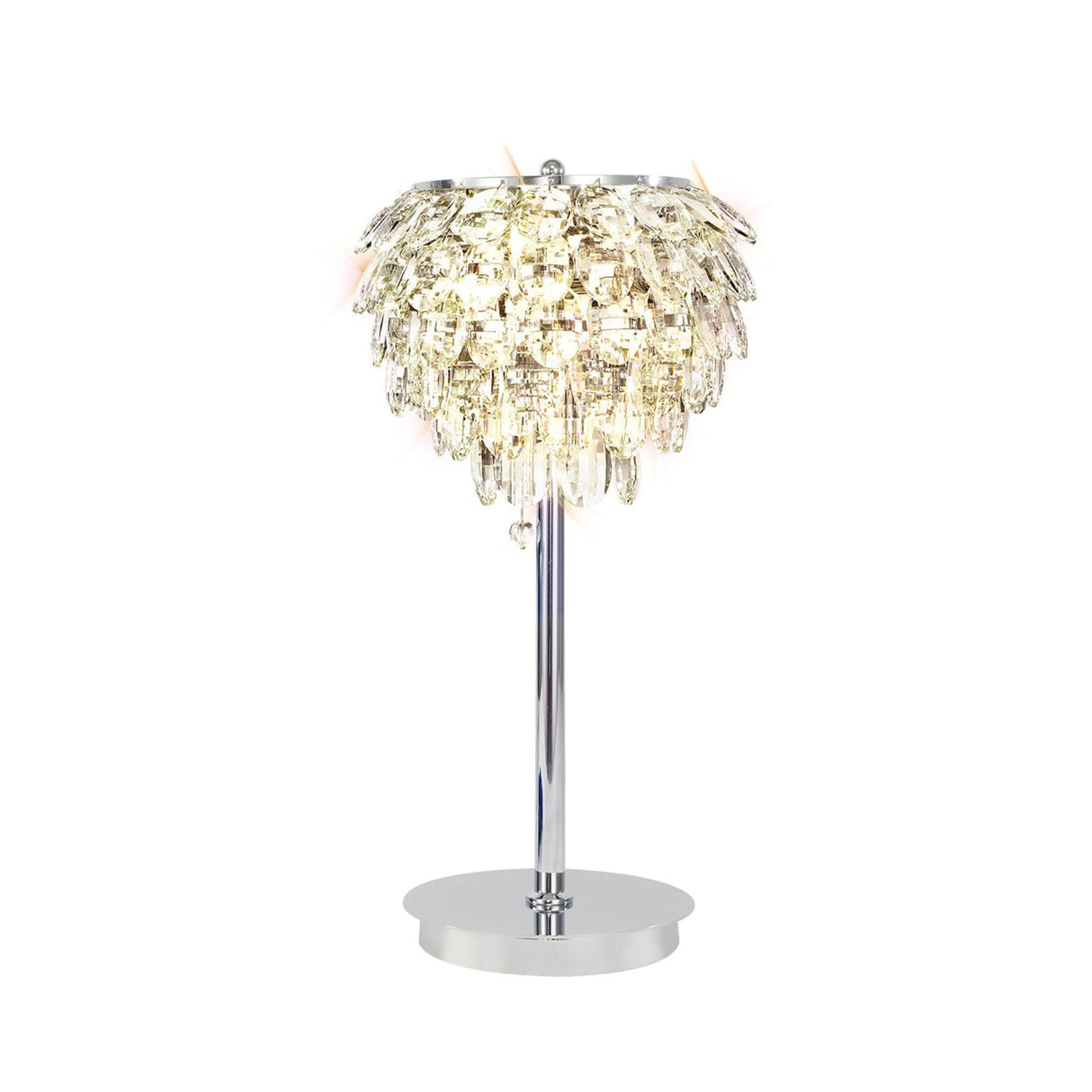 Coniston 2 Light Crystal Table Lamp - Polished Chrome