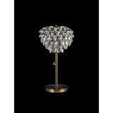 Coniston 2 Light Crystal Table Lamp - Antique Brass