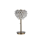Coniston 2 Light Crystal Table Lamp - Antique Brass