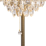 Coniston 2 Light Crystal Table Lamp - Antique Brass