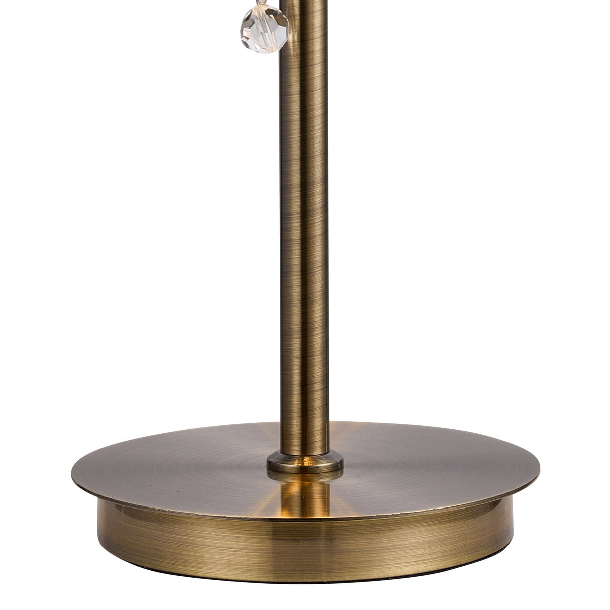 Coniston 2 Light Crystal Table Lamp - Antique Brass