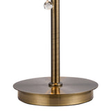 Coniston 2 Light Crystal Table Lamp - Antique Brass