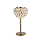 Coniston 2 Light Crystal Table Lamp - Antique Brass