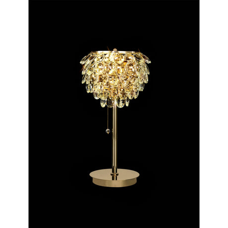 Coniston 2 Light Crystal Table Lamp - French Gold
