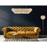 Coniston 8 Light Crystal Linear Suspension Light - Brass
