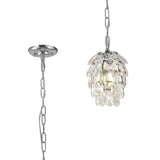 Coniston 17cm 1 Light Crystal Pendant Light - Polished Chrome