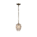 Coniston 17cm 1 Light Crystal Pendant Light - Antique Brass