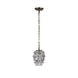 Coniston 17cm 1 Light Crystal Pendant Light - Antique Brass