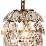 Coniston 17cm 1 Light Crystal Pendant Light - Antique Brass