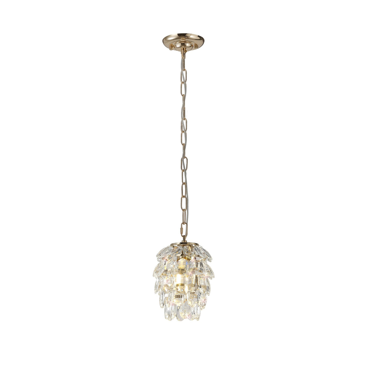 Coniston 17cm 1 Light Crystal Pendant Light - French Gold